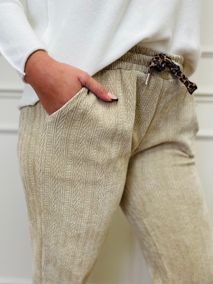 "ABIGAIL" Corduroy Trousers-Cream