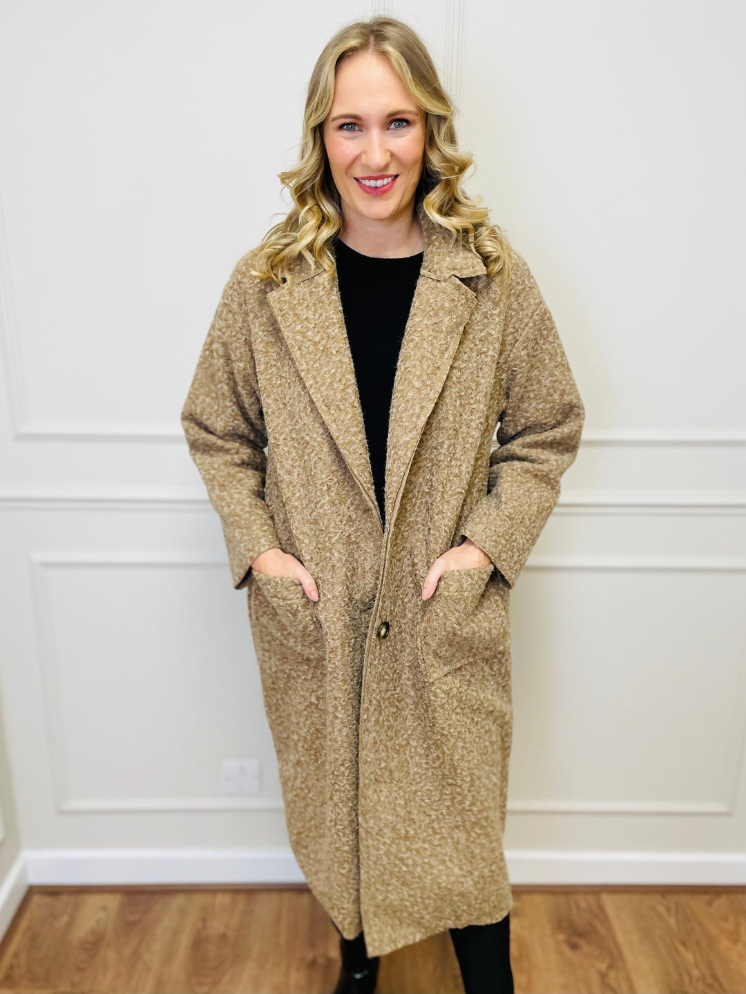 "JOSEPHINE" Longline Coat-Camel