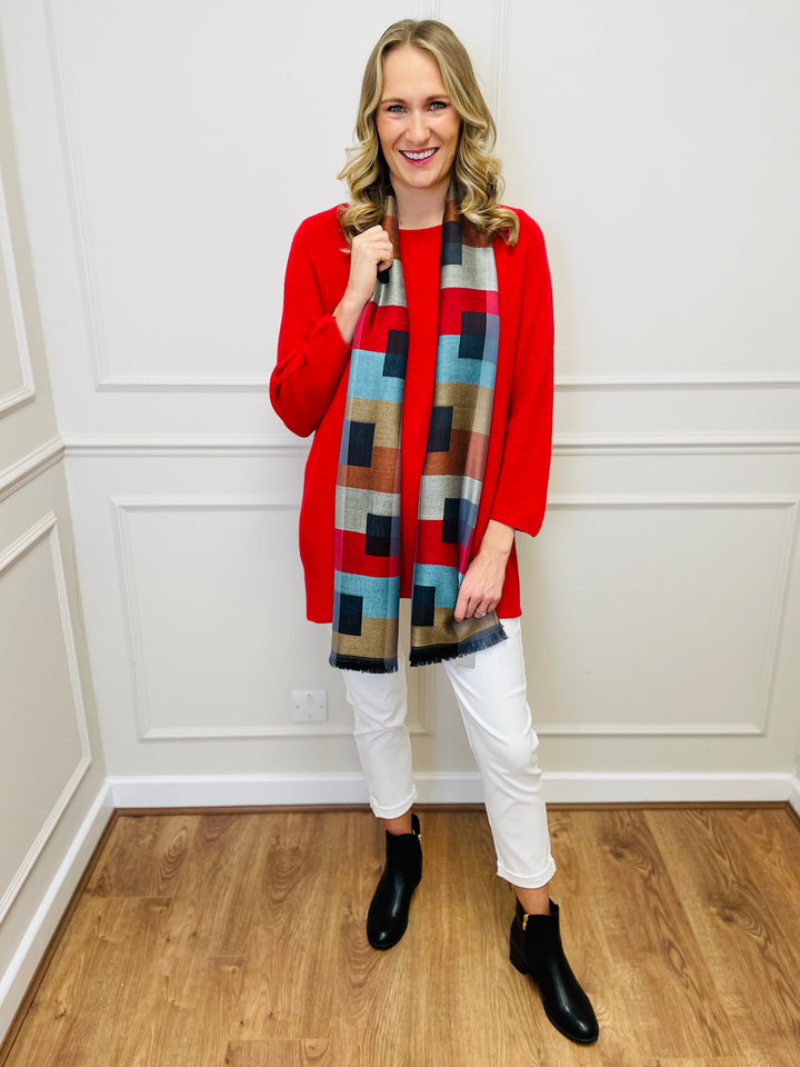 "GINNY" Basic Soft Jumper-Red