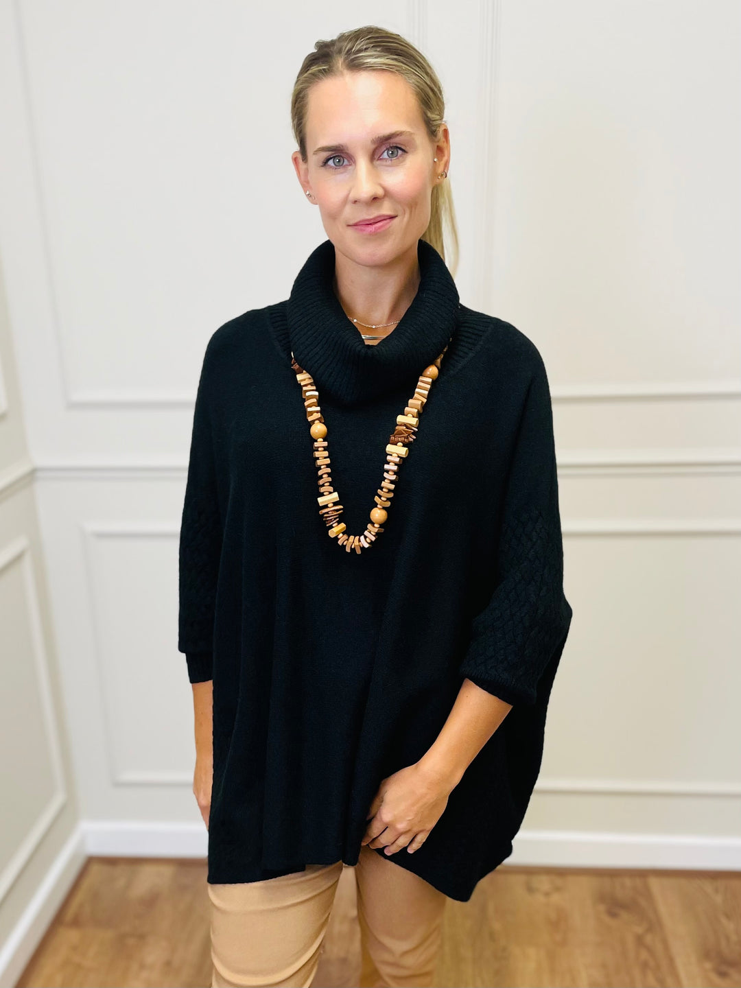 "SABRINA" Oversized Jumper-Black