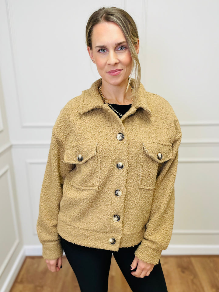 "MARIA" Boucle Jacket-Camel