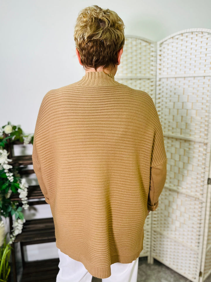 "LULU" Knitted Jumper-Camel