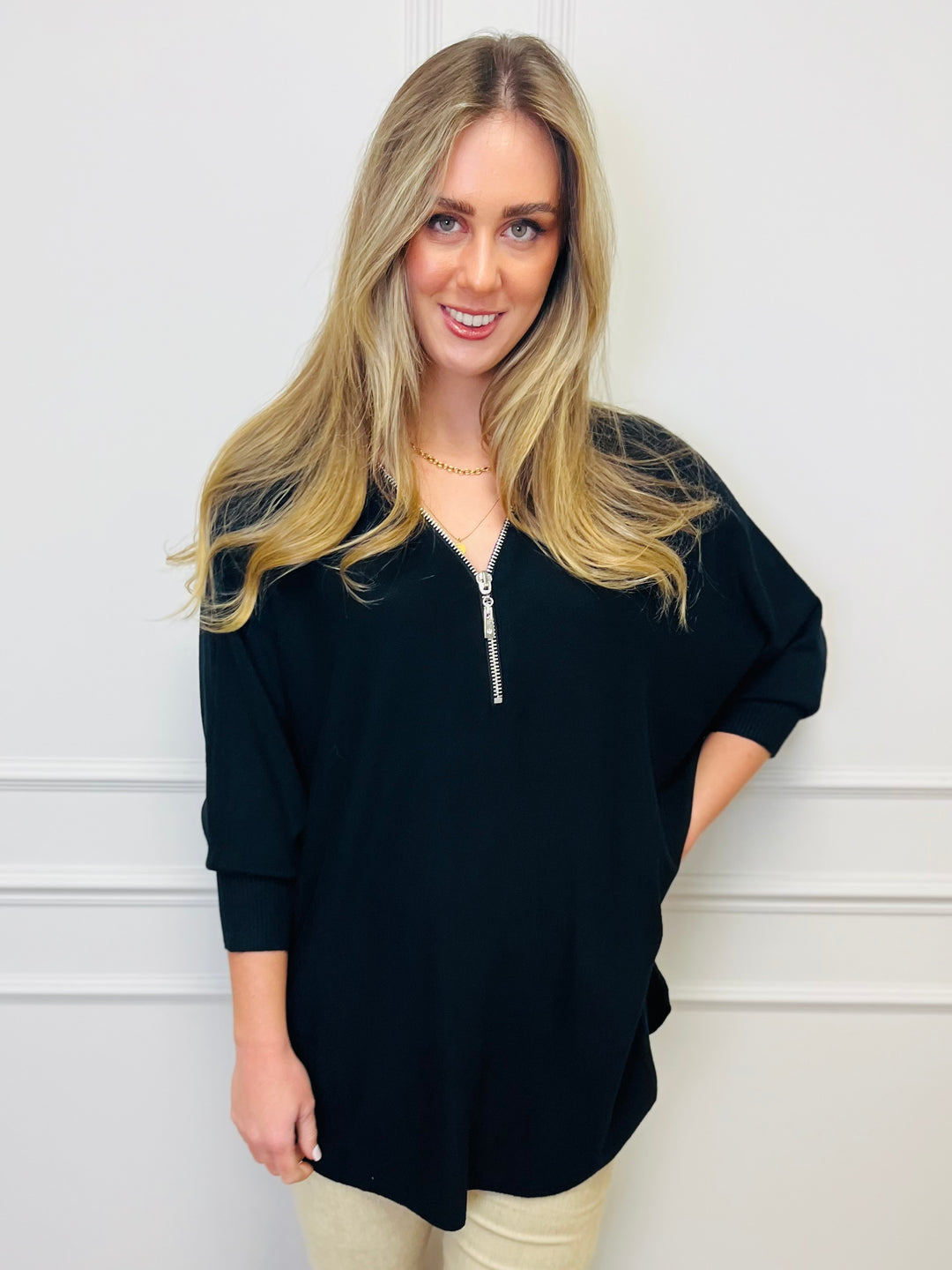 "CASSIDY" Luxury Soft Jumper-Black