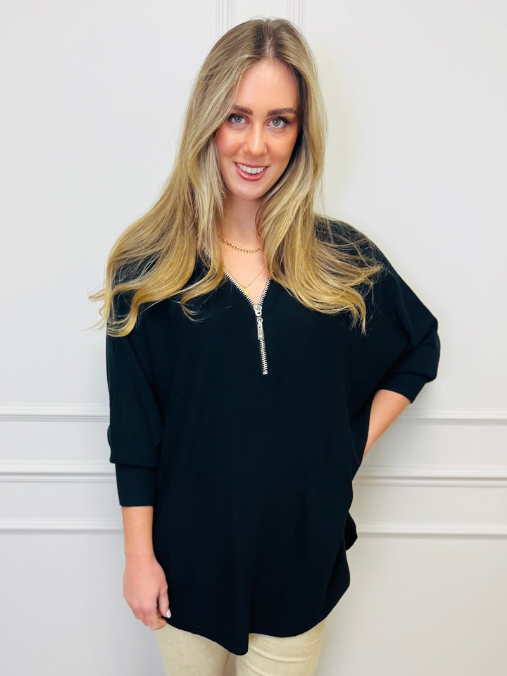 "CASSIDY" Luxury Soft Jumper-Black