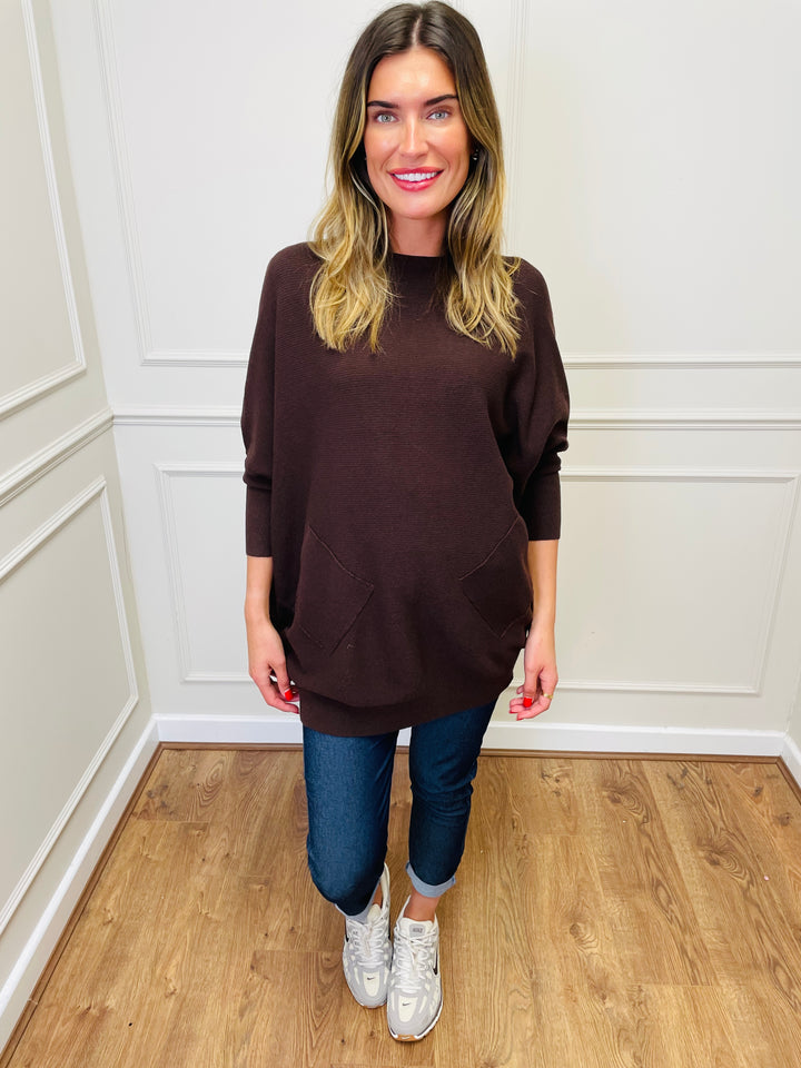 "MOLLY" Super Soft Jumper-Chocolate Brown