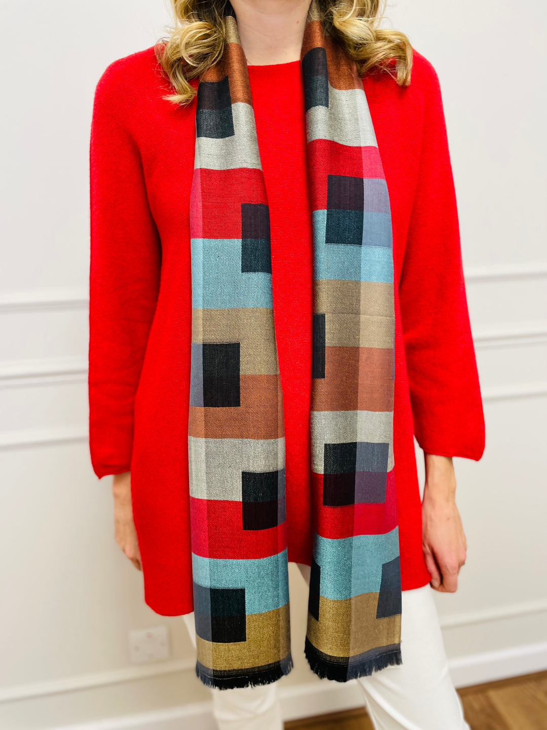 Block Print Scarf-Multicolour