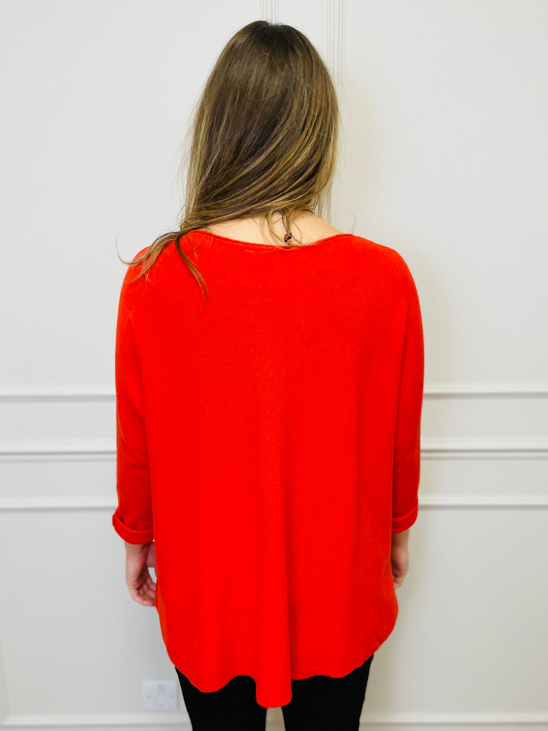 "GEORGIA" Basic Soft Jumper-Orange