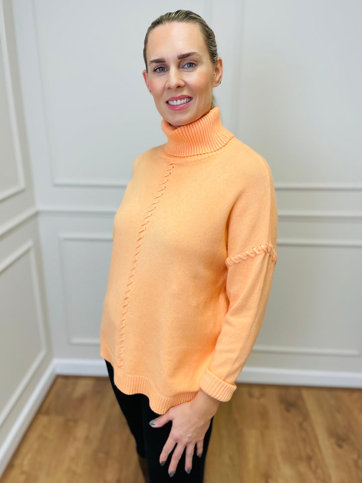 "OLIVIA" Knitted Jumper-Orange