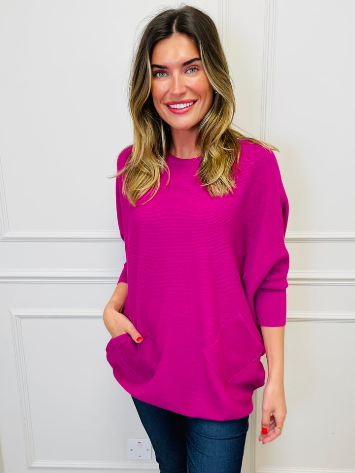 "MOLLY" Super Soft Jumper-Cerise Pink