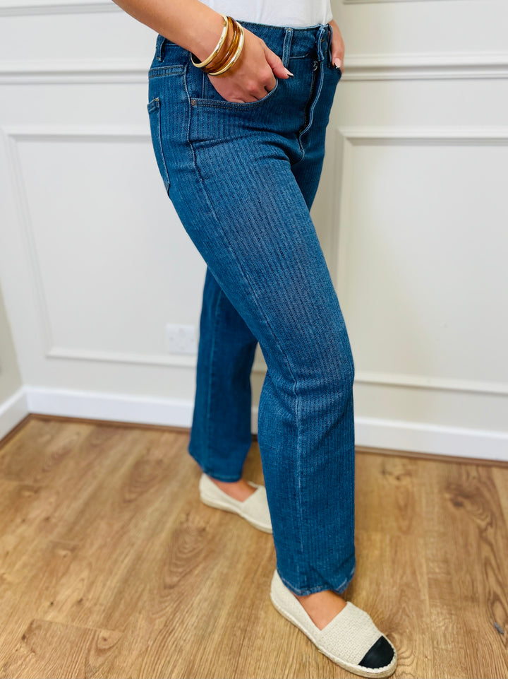 "MIA" Stripe Print Jeans