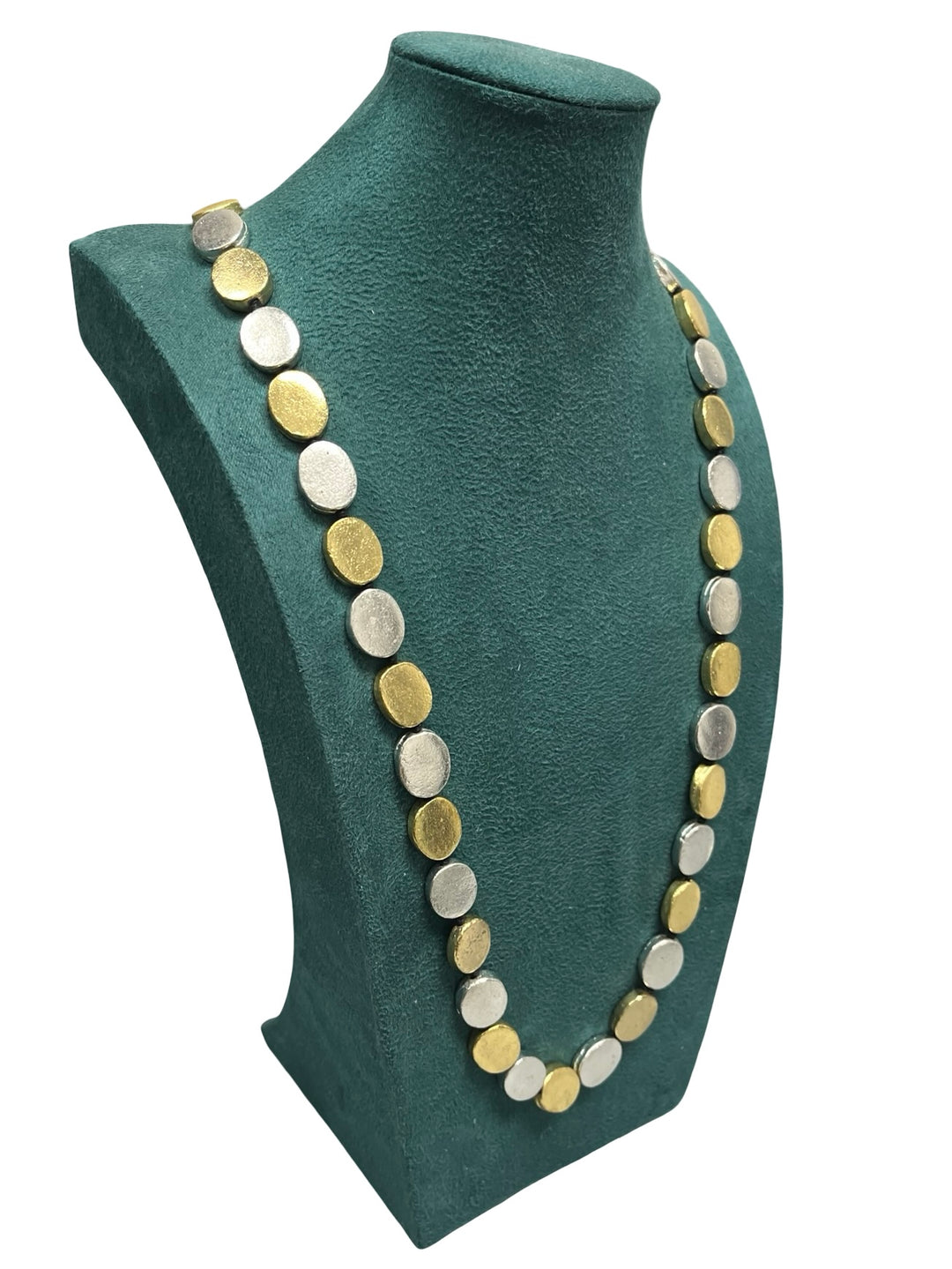 Long Statement Necklace-Gold & Silver