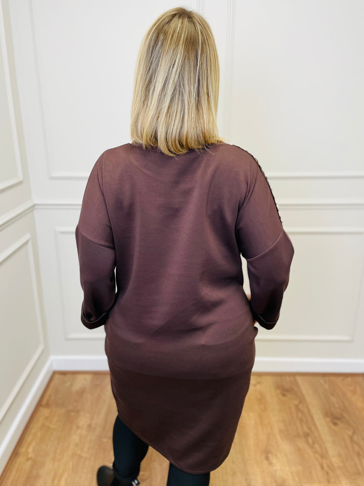 "LUISA" Sparkle Tunic-Brown