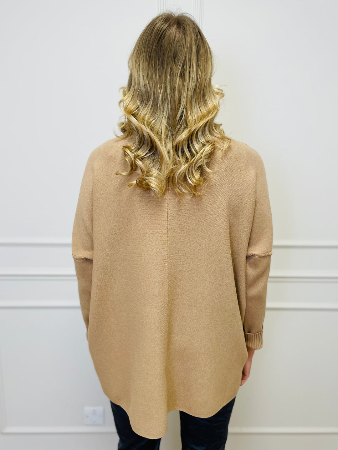 "BLAKE" Polo Neck Jumper-Tan