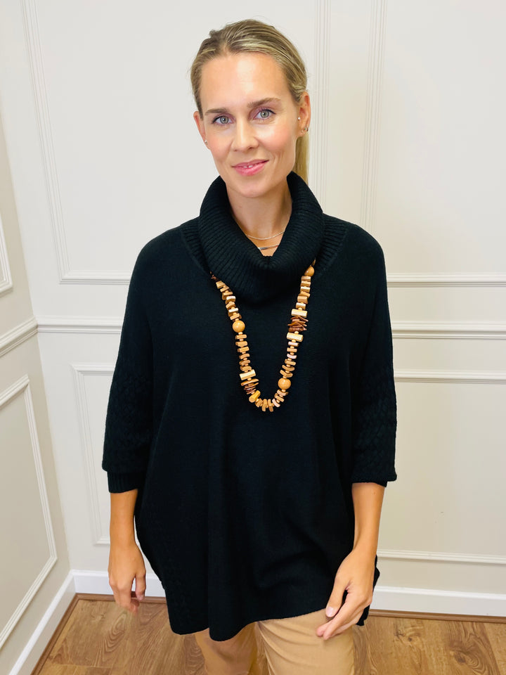 "SABRINA" Oversized Jumper-Black