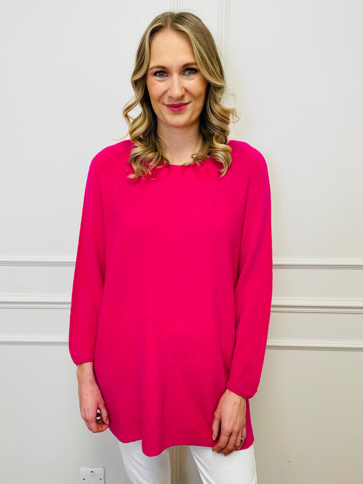 "GINNY" Basic Soft Jumper-Pink