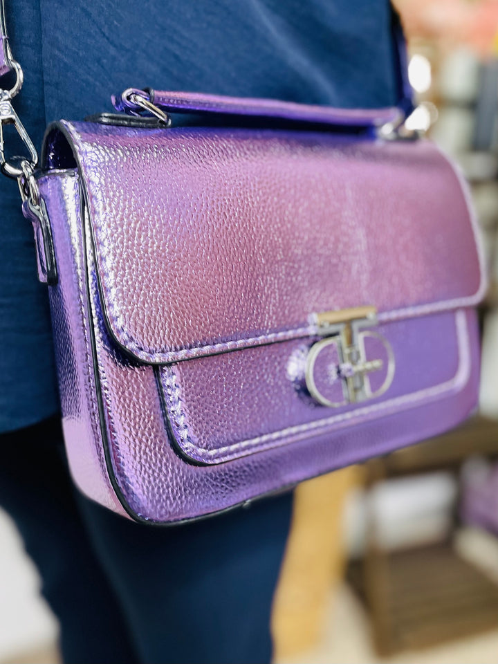 No.6 Metallic Crossbody Bag-Lilac