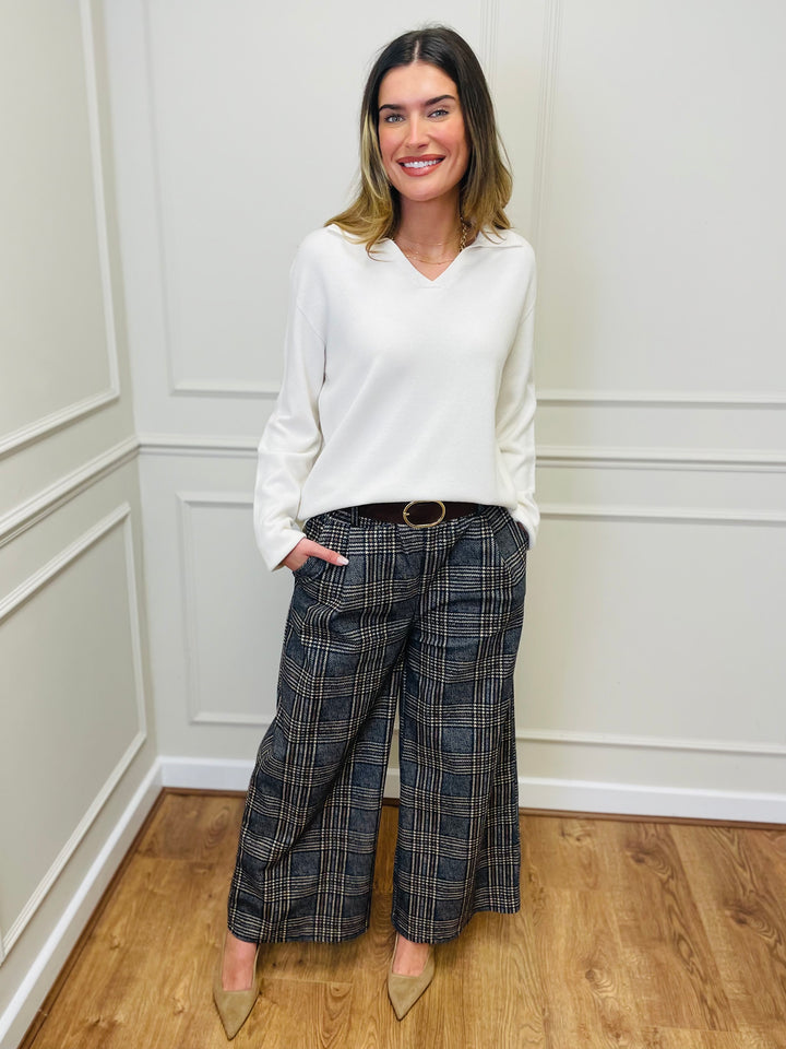 "NIKO" LUXURY Fine Knit Jumper-Cream