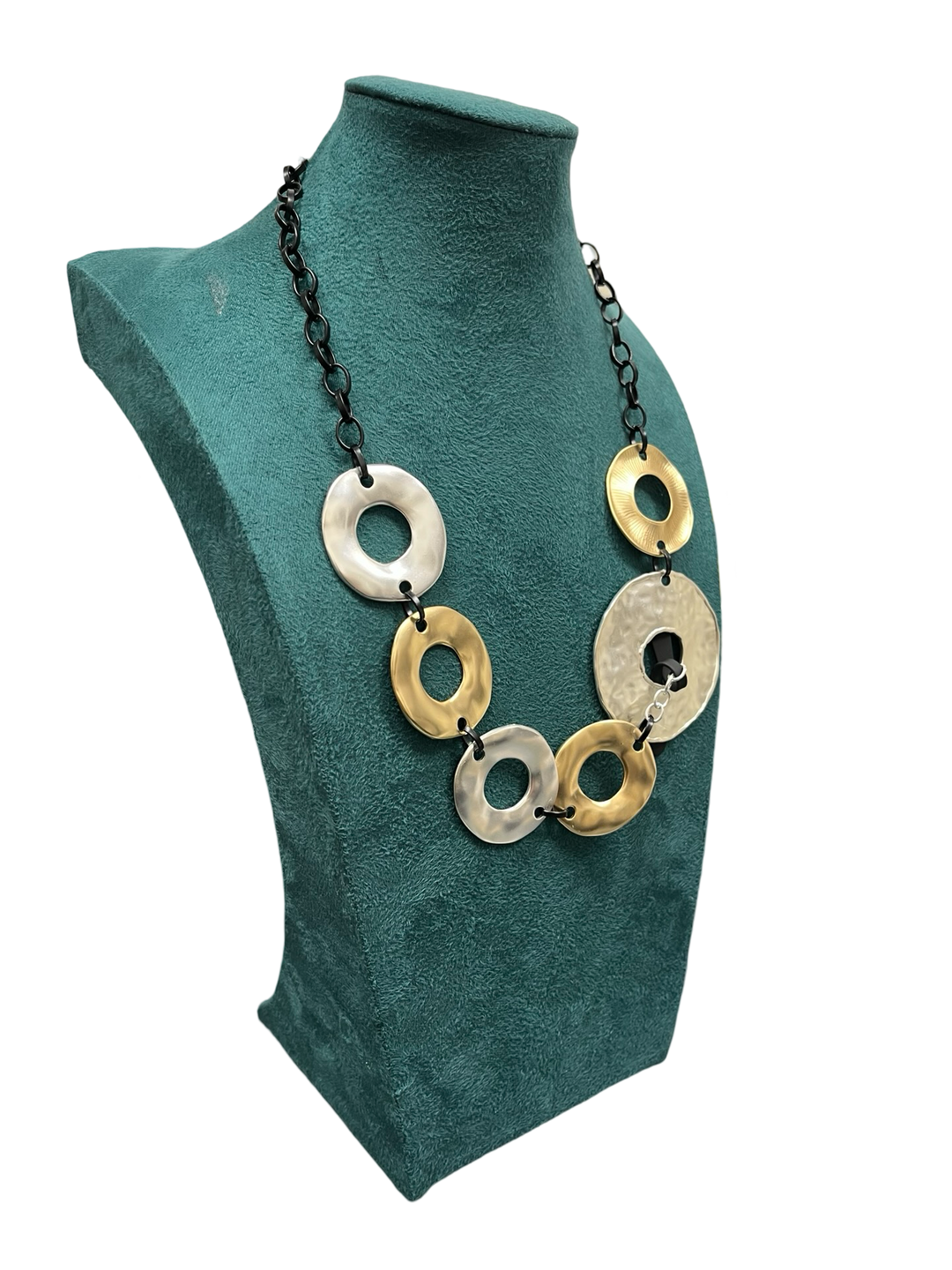 Silver & Gold Short Statement Necklace