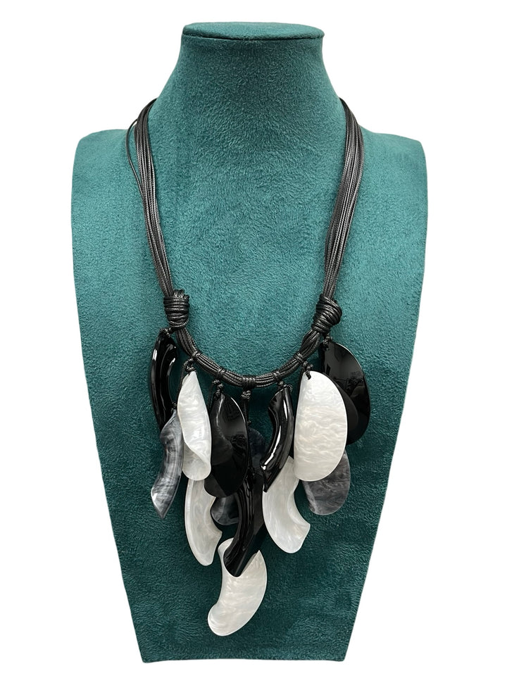 Black & White Short Statement Necklace