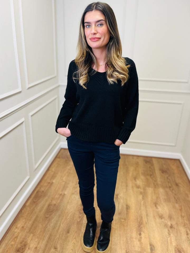 "KIKO" LUXURY Fine Knit Jumper-Black