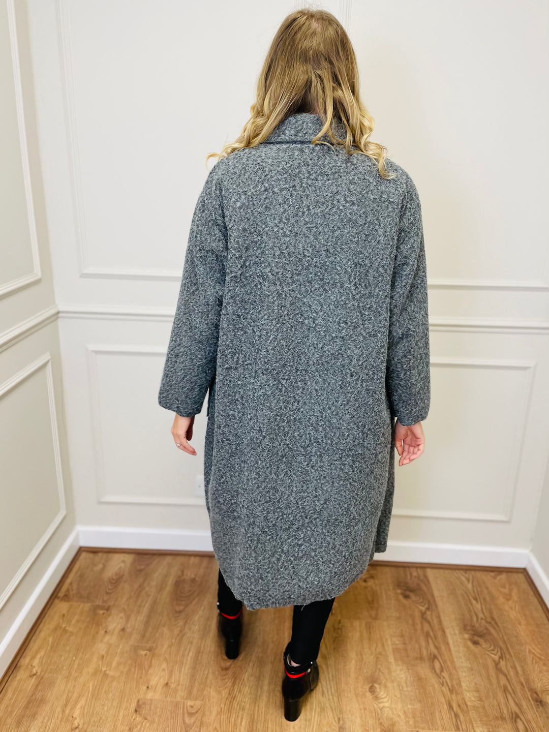 "JOSEPHINE" Longline Coat-Grey