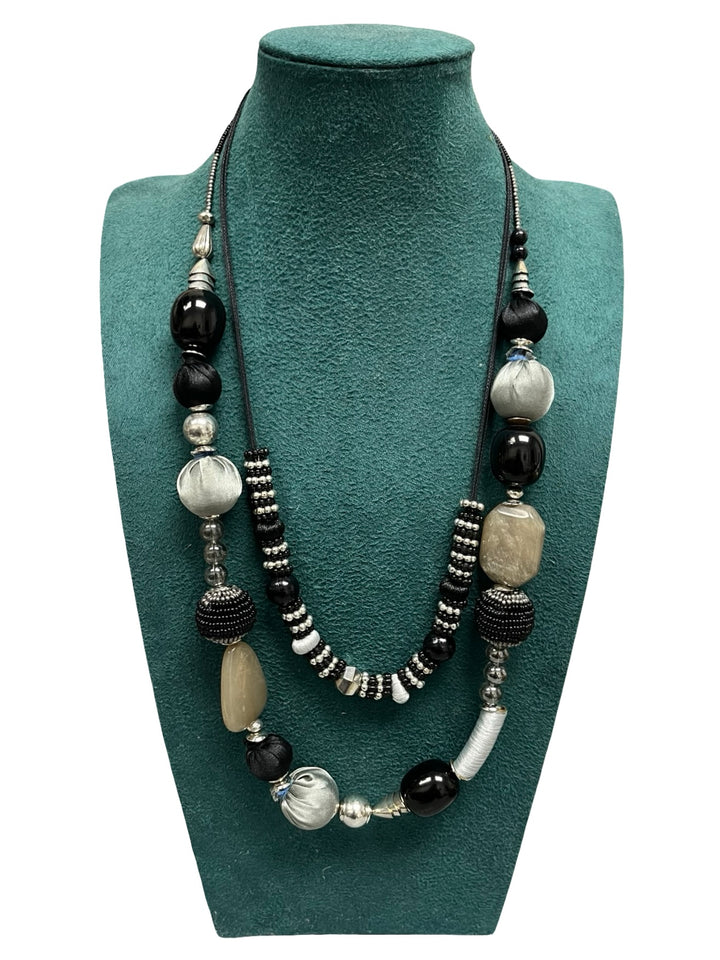 Black & Silver Statement Necklace