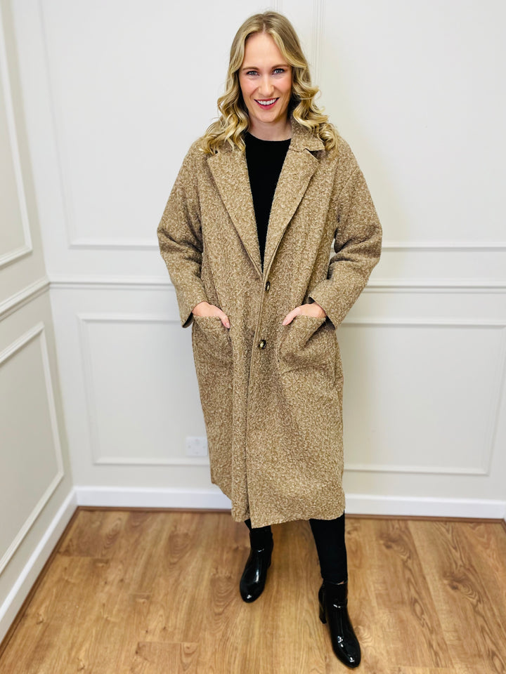 "JOSEPHINE" Longline Coat-Camel