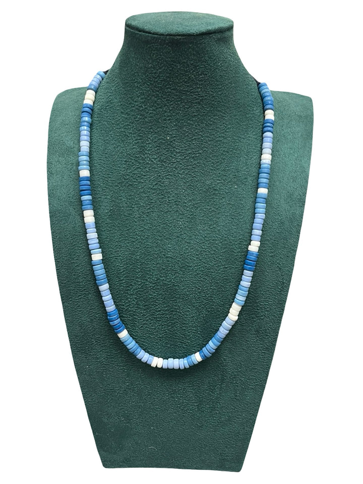 Short Statement Necklace-Blue
