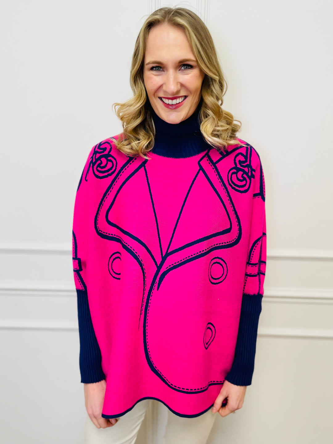 "JOY" Reversible Jumper-Pink & Purple