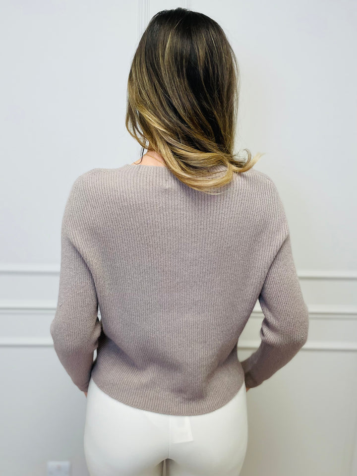 "GEMMA" LUXURY Fine Knit Jumper-Mocha