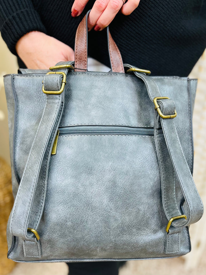 Satchel Backpack-Grey