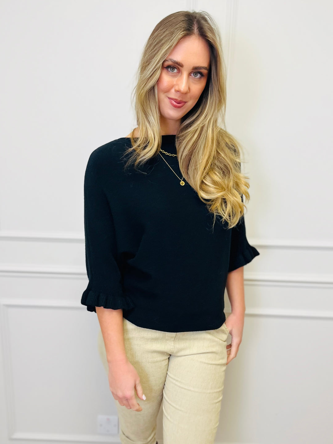 "FIONA" Soft Jumper-Black