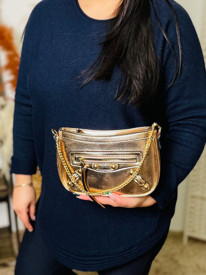 No.8 Metallic Bag-Rose Gold