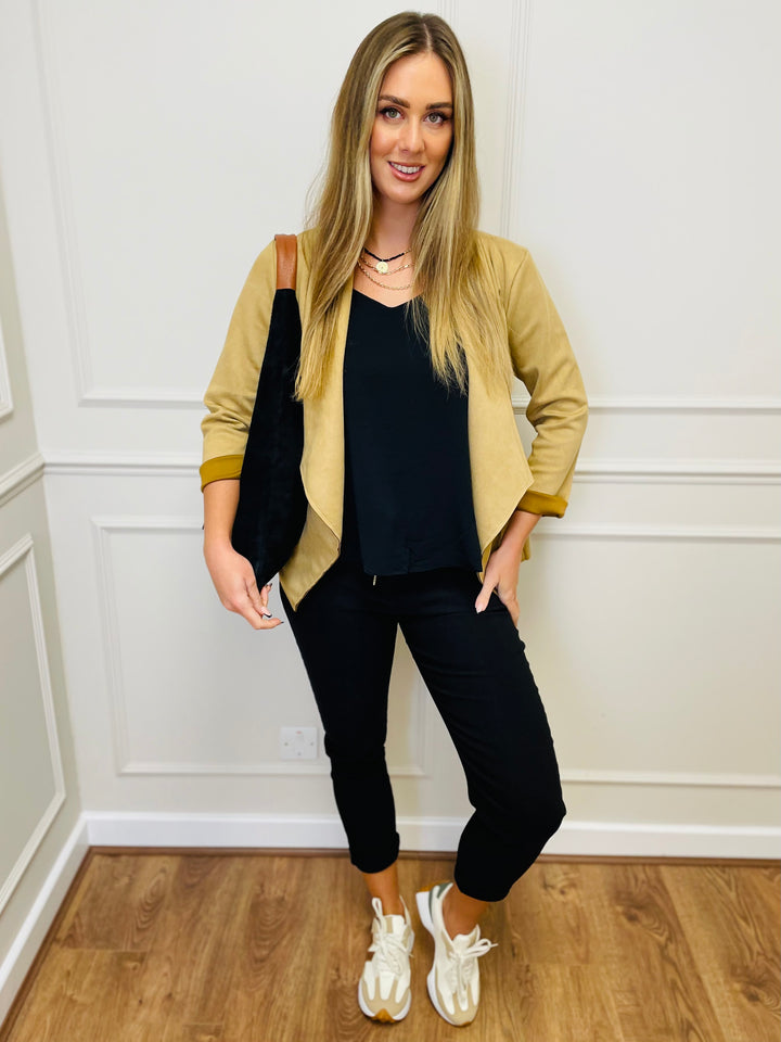 "CROSBY" Short Jacket-Camel