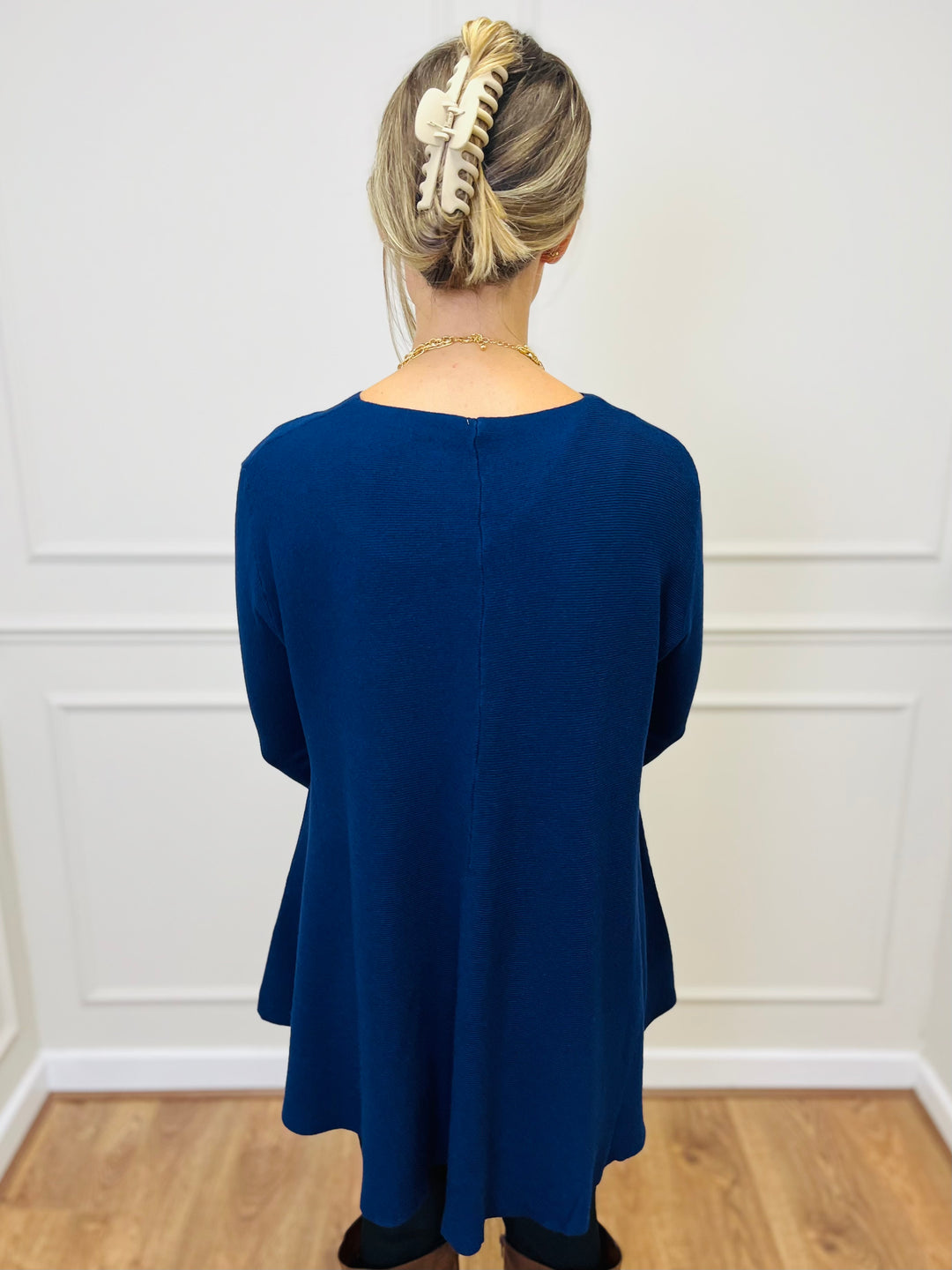 "HARRIET" Basic Soft Jumper-Navy