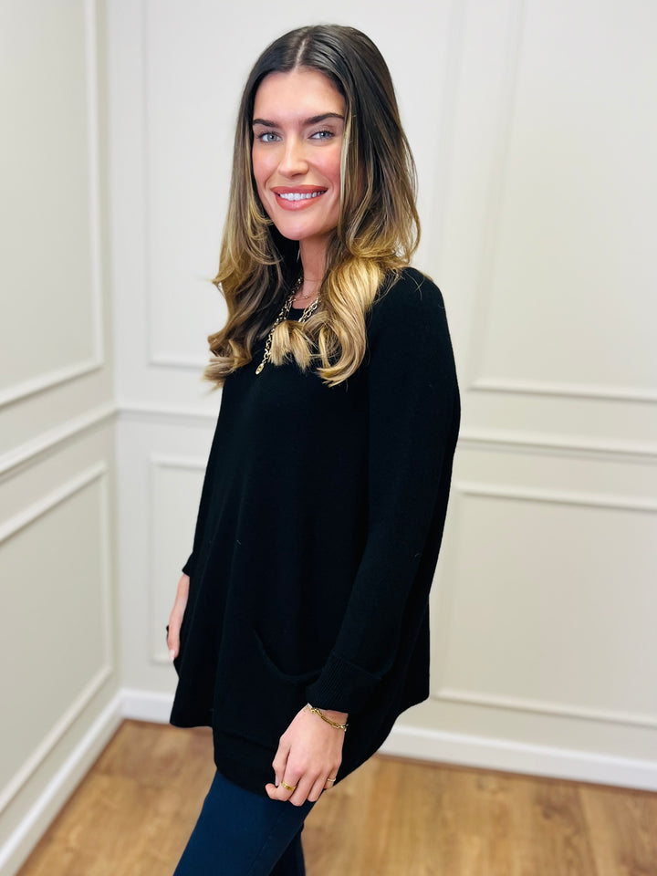 "STELLA" LUXURY Fine Knit Jumper-Black