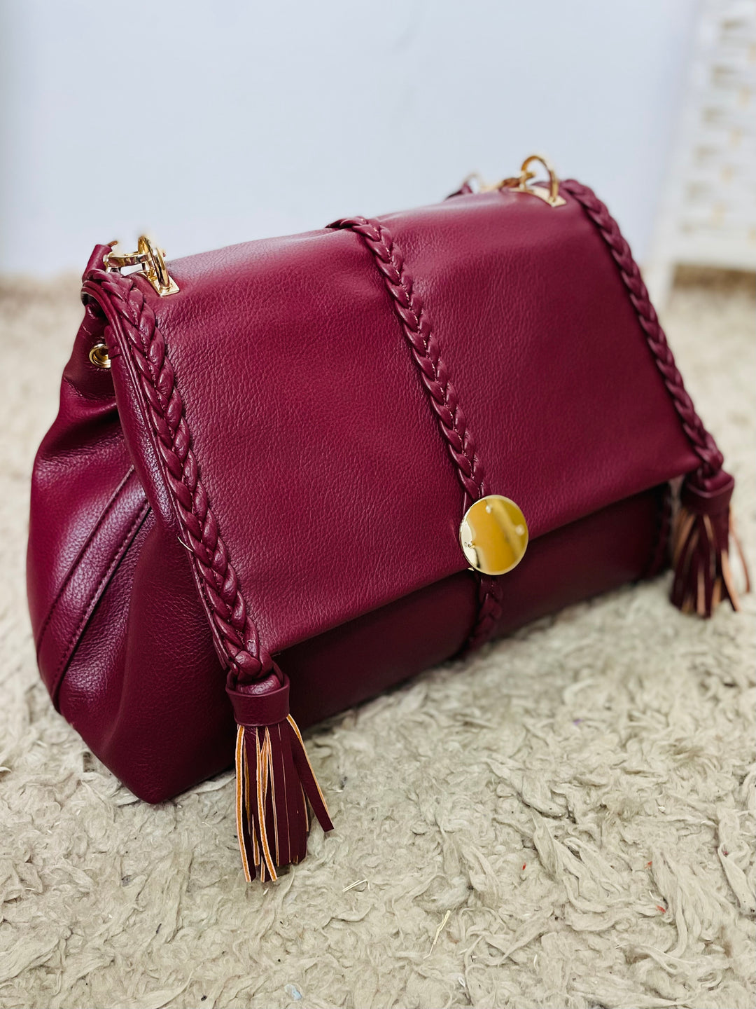 No.45 Frame Handbag-Burgundy