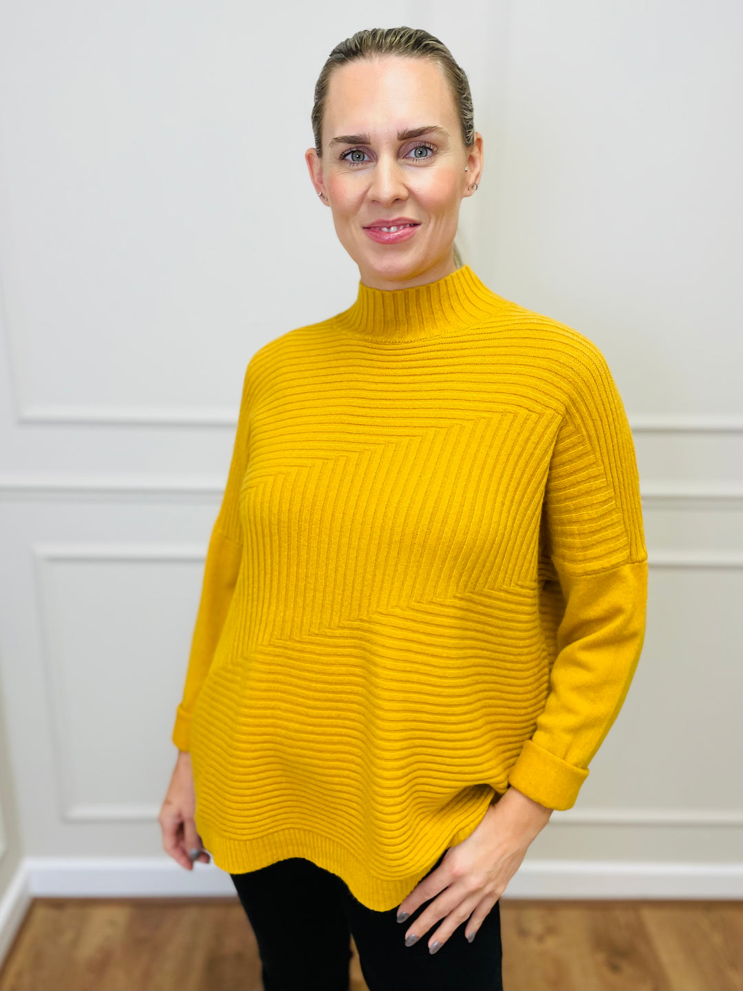 "LULU" Knitted Jumper-Mustard