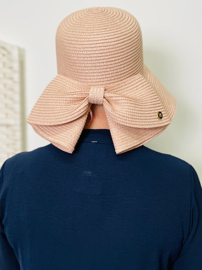 Sun Hat With Bow-Pink