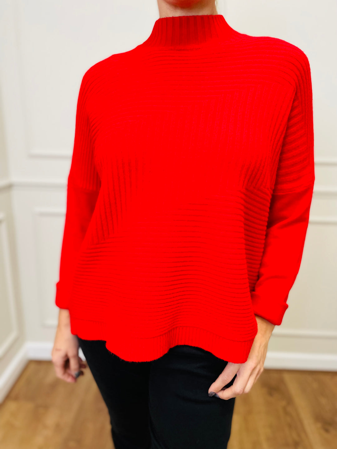 "LULU" Knitted Jumper-Red