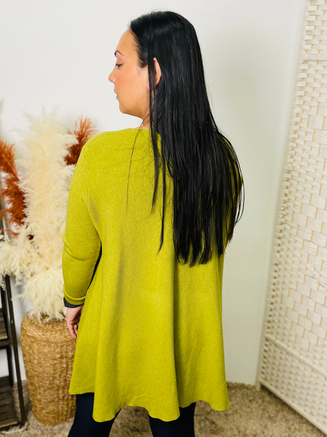 "ALICE" Fine Knit Jumper-Lime Green