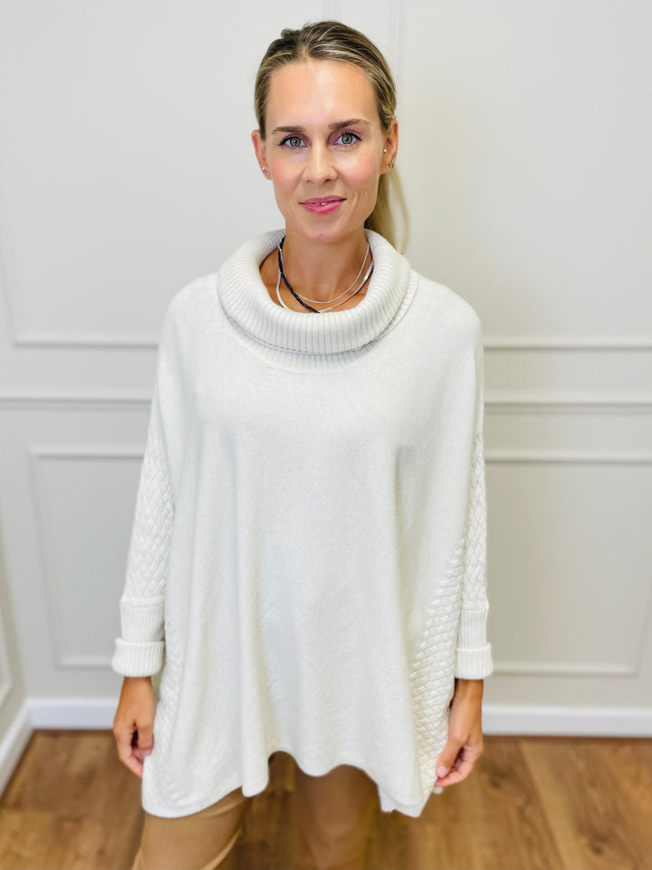 "SABRINA" Oversized Jumper-Cream