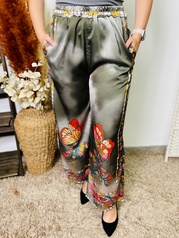 "GINNY" Butterfly Print Trousers