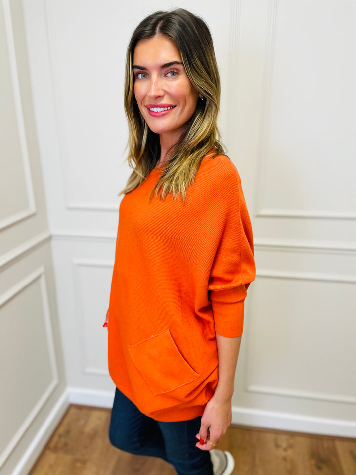 "MOLLY" Super Soft Jumper-Bright Orange