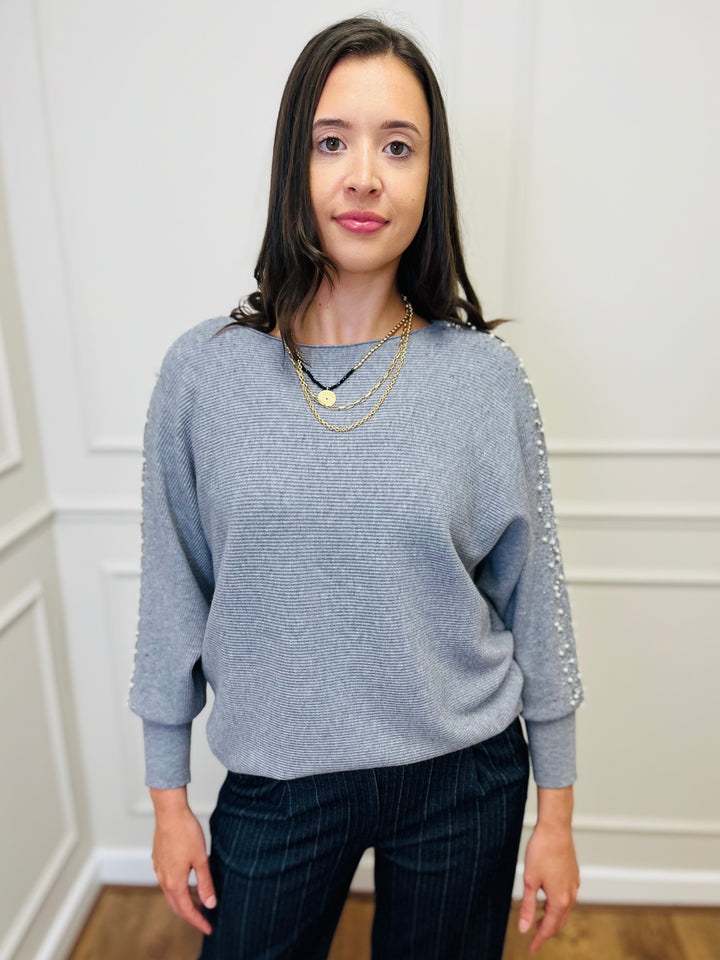 "MAYA" Pearl Jumper-Silver