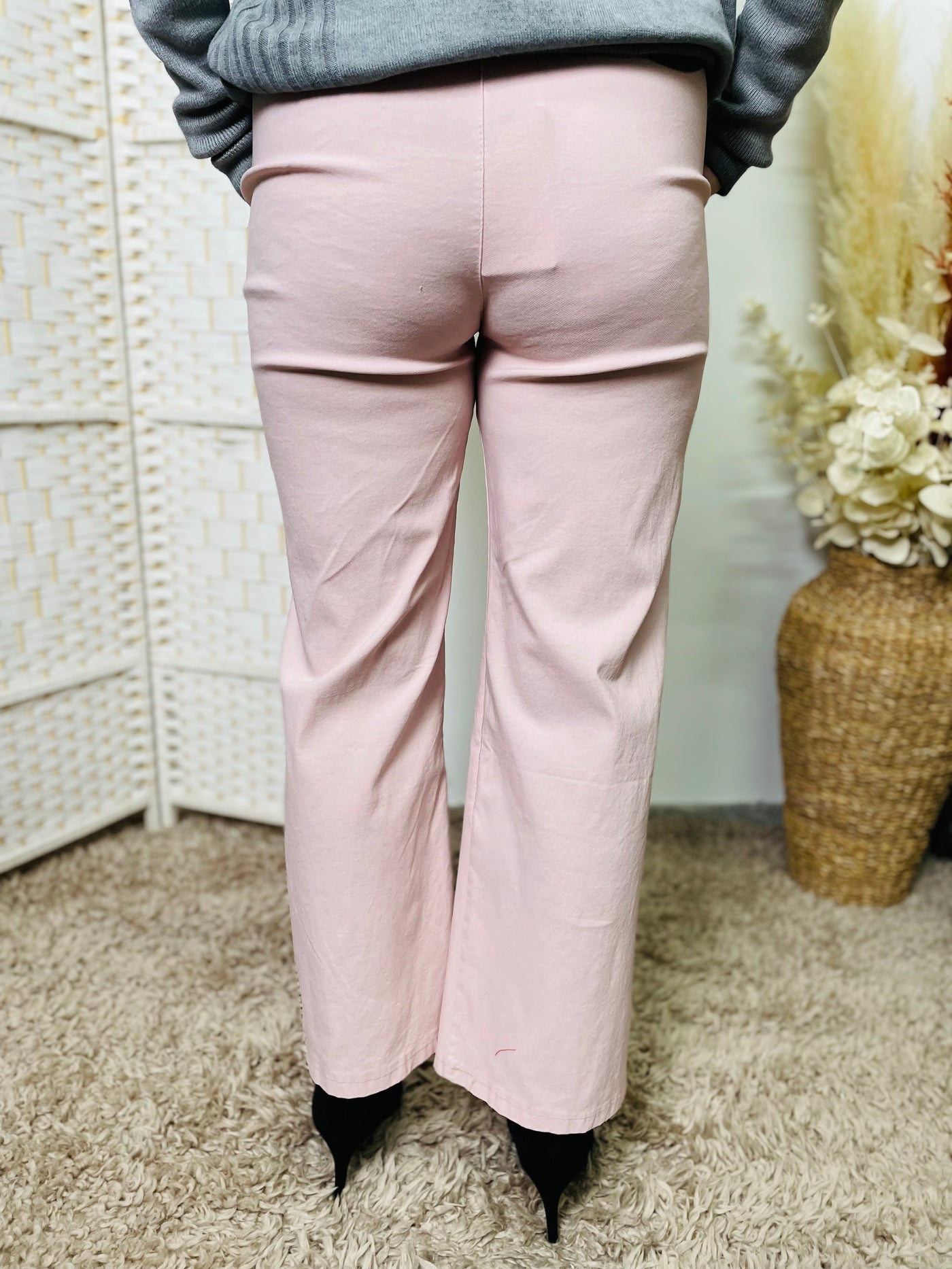 "CARMELA" Bootcut Trouser-Blush Pink
