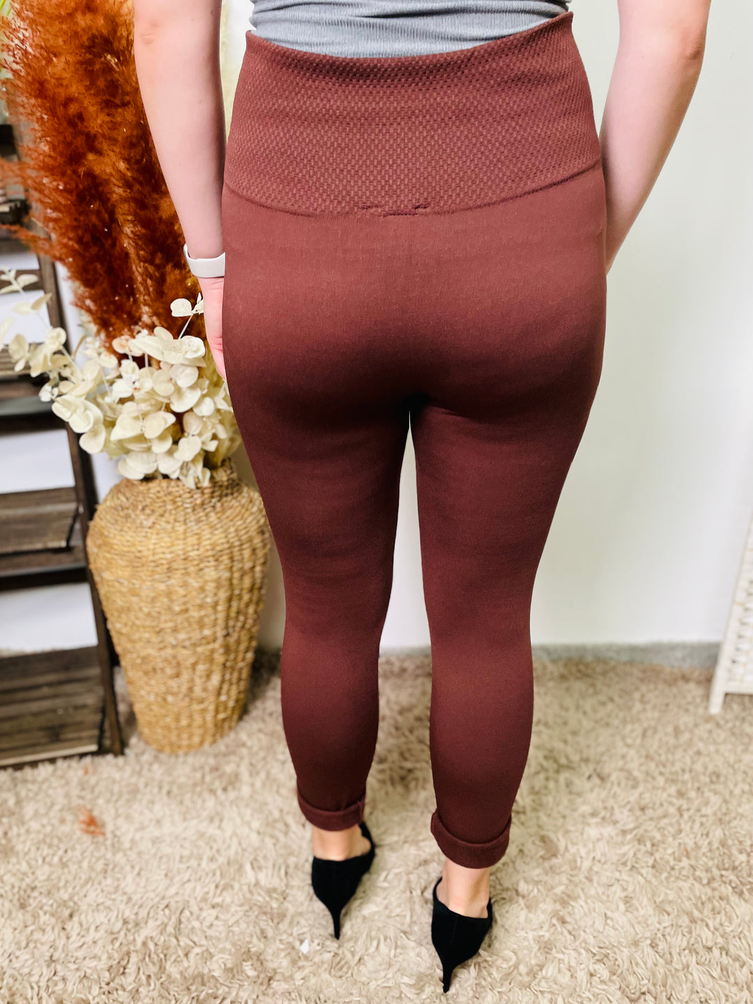 "JULY" Soft Leggings-Chocolate Brown