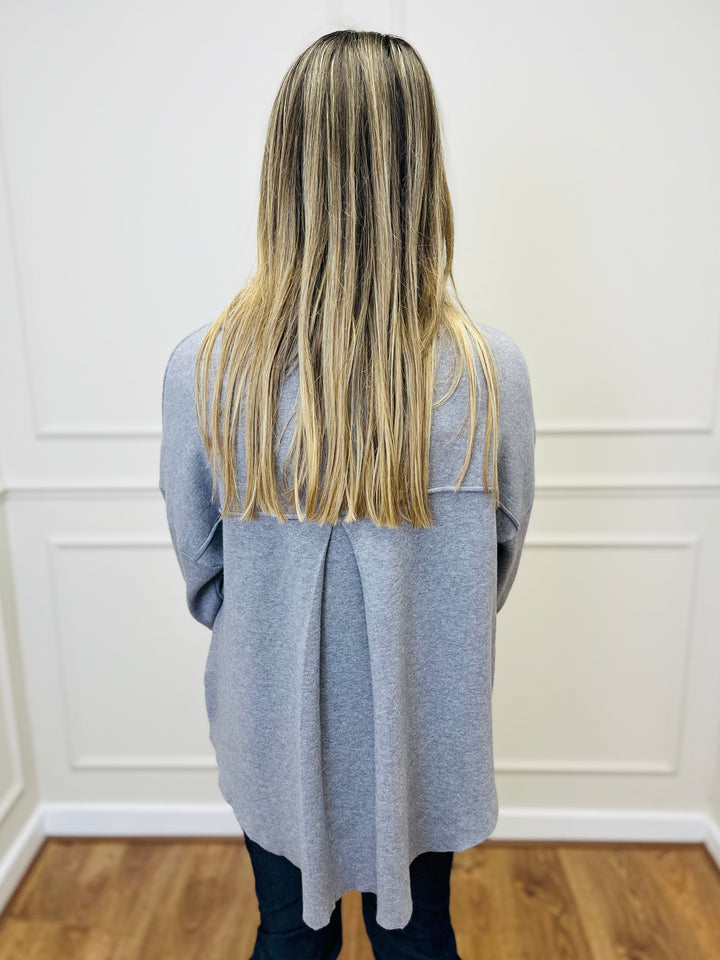 "BETTY" Soft Knit Jacket-Grey