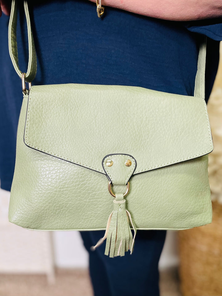 No.1 Crossbody Handbag-Sage Green