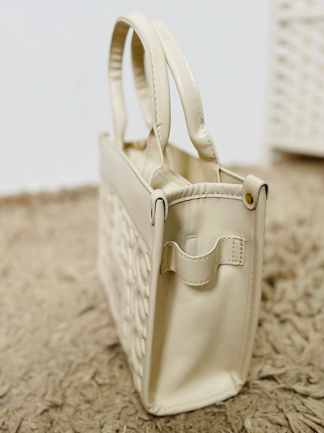 No.29 Designer Inspired Tote Handbag-Cream